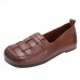 Chocolate Genuine Leather Casual Flat Feet Shoes Penny Loafers